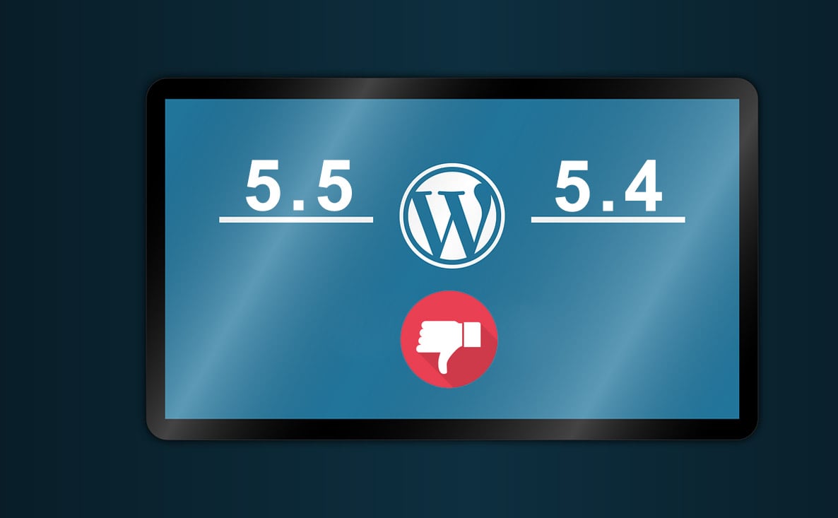 Wordpress downgrade 5.5 to 5.4